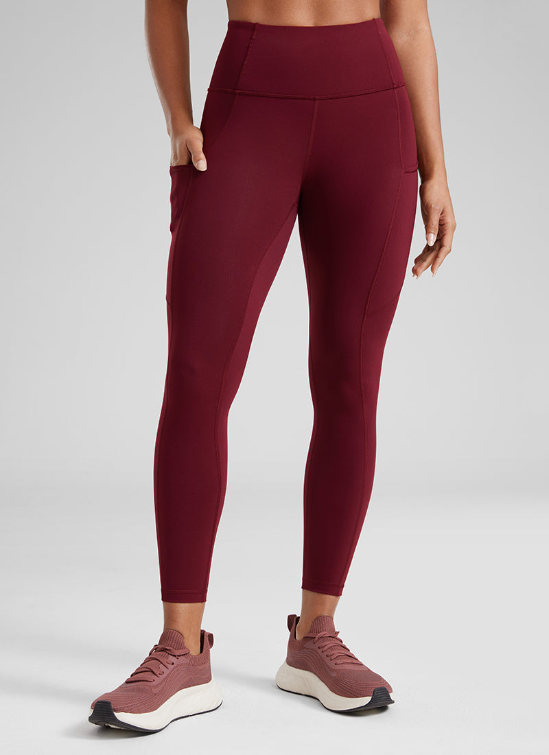 טייץ 25" NakedFeel עם כיסים - Red Merlot