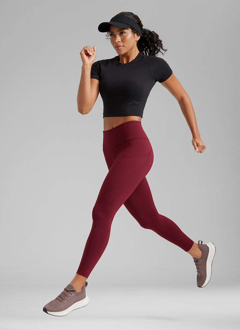 טייץ 25" NakedFeel עם כיסים - Red Merlot