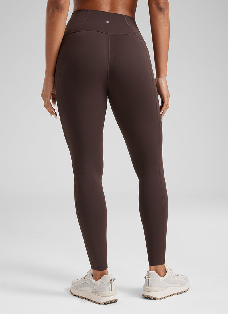 טייץ ארוך Butterluxe עם כיסים 28" - Hot Fudge Brown