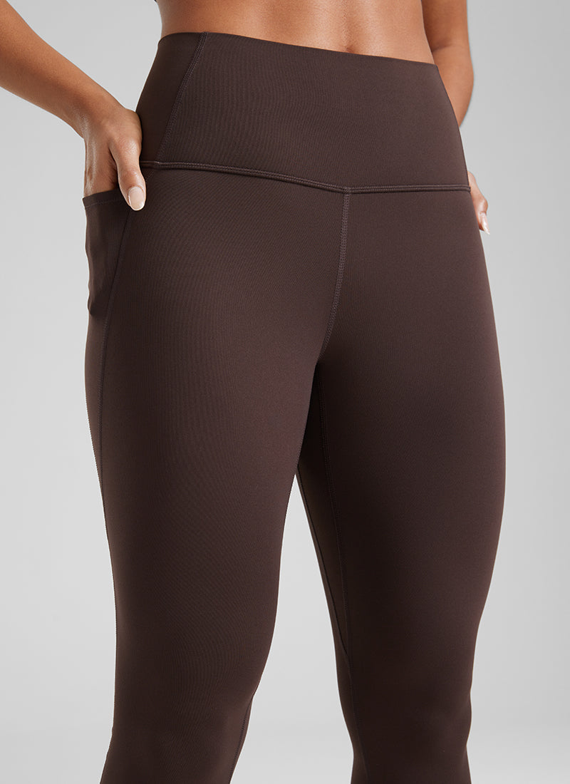 טייץ ארוך Butterluxe עם כיסים 28" - Hot Fudge Brown