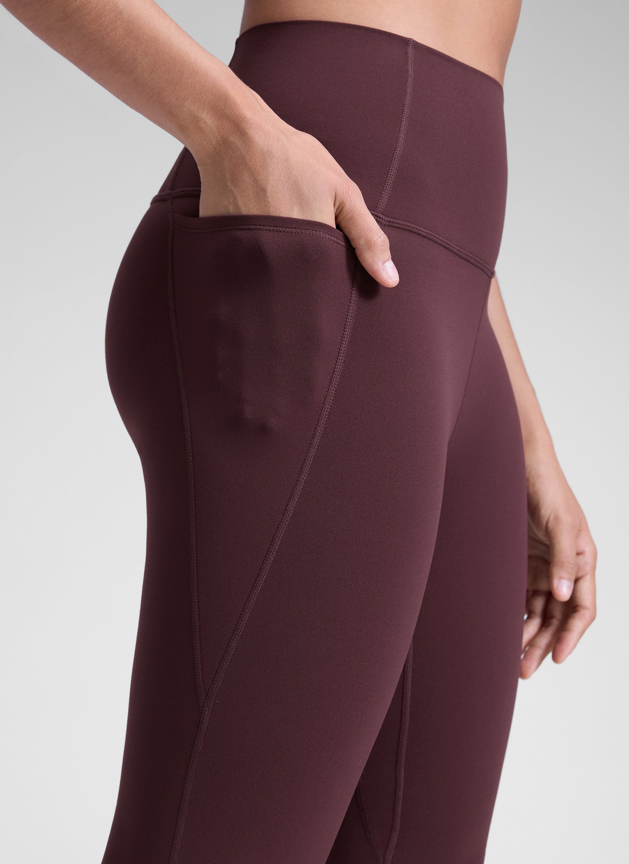 טייץ ארוך 28" Butterluxe עם כיסים - Ripe Plum