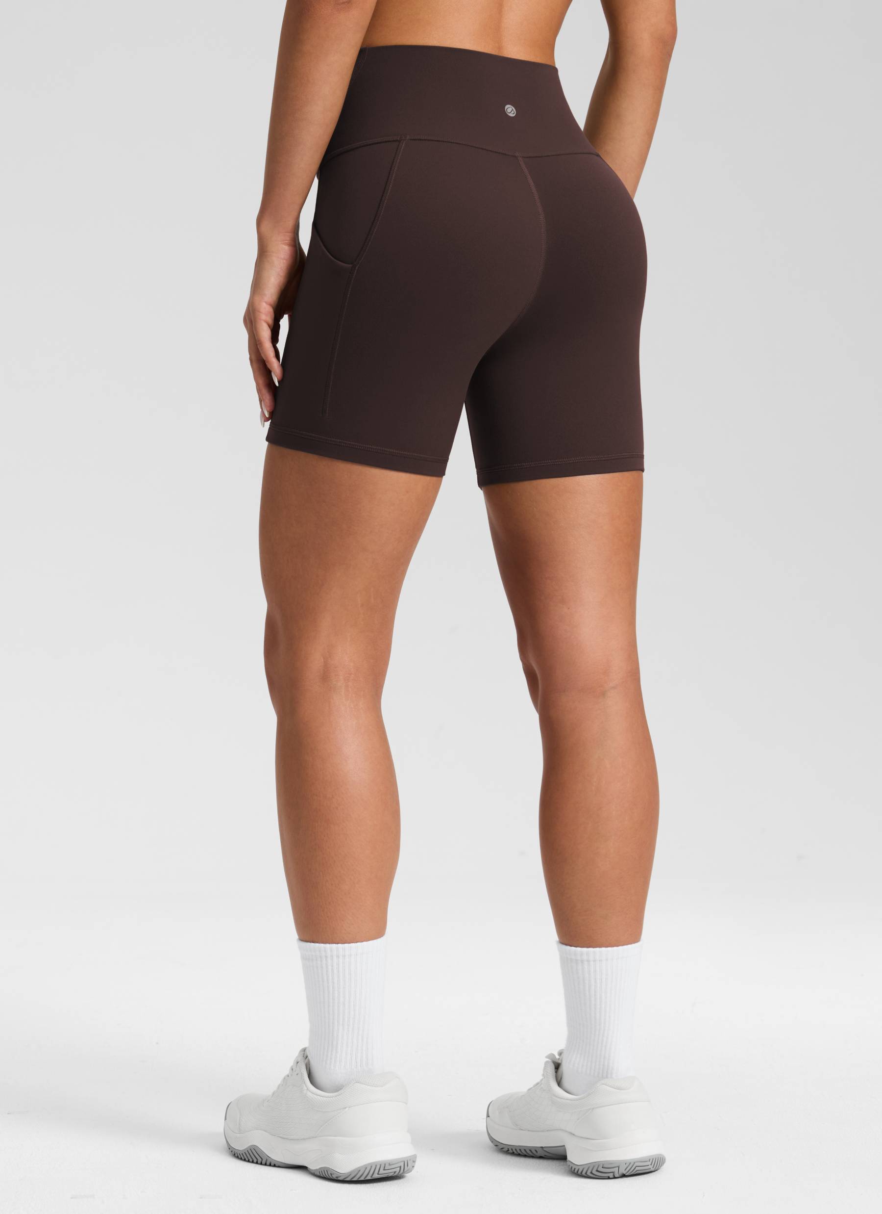 טייץ קצר 5" Butterluxe עם כיסים - Hot Fudge Brown