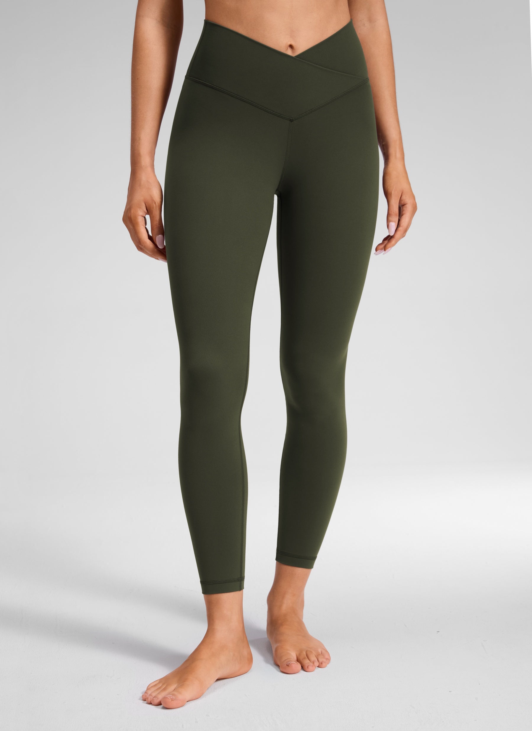 טייץ 25" Butterluxe V Cross Waist - ירוק זית