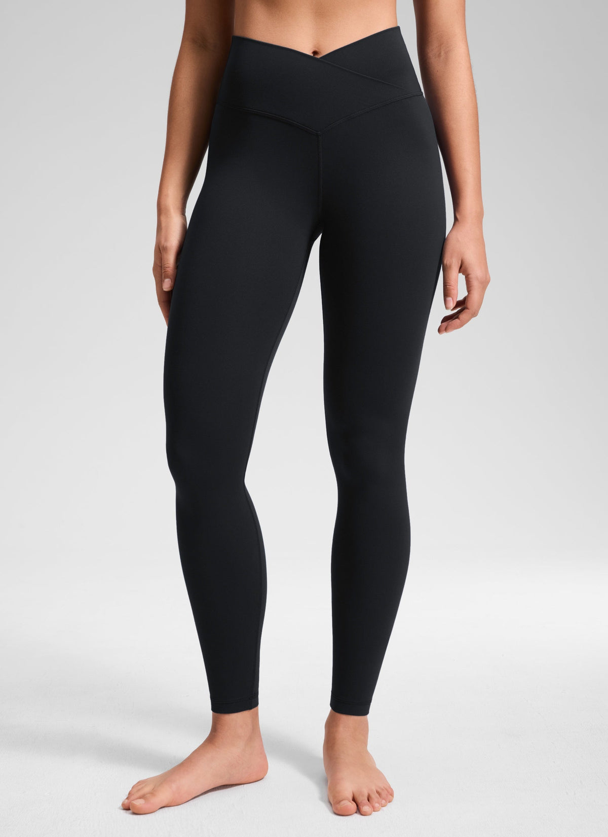 טייץ ארוך 28" Butterluxe V Cross Waist - שחור
