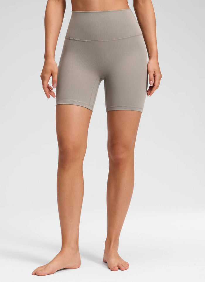 טייץ קצר Butterluxe 6" ללא תפר קדמי - Warm Ash Grey