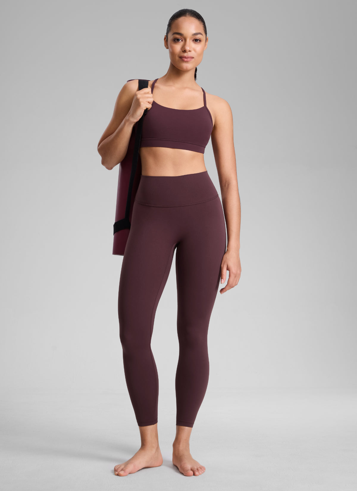 טייץ מחטב 25" SculptAir ללא תפר קדמי - Ripe Plum