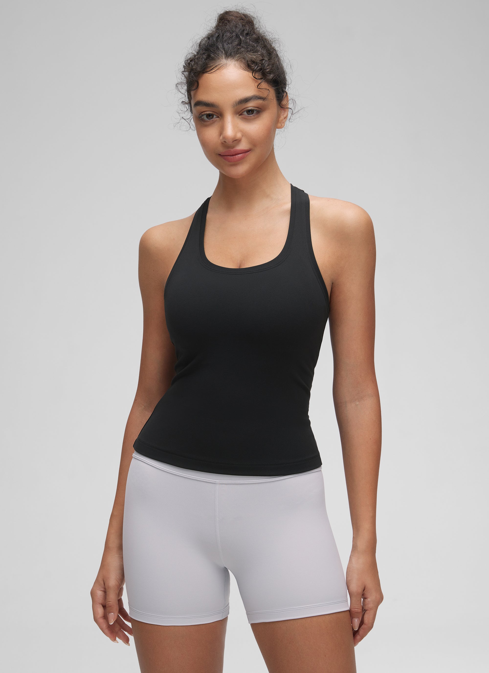 גופיית אימון Butterluxe Crewneck Racerback - שחור