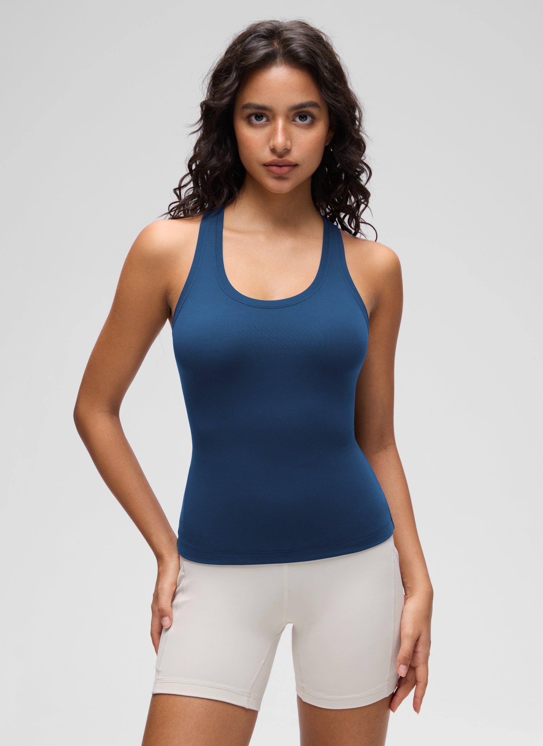 גופיית אימון Butterluxe Crewneck Racerback - French Navy
