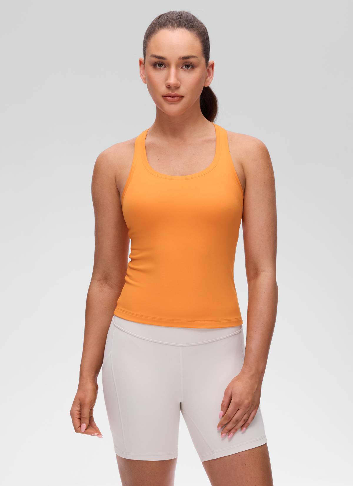 גופיית אימון Butterluxe Crewneck Racerback - Tiger Orange