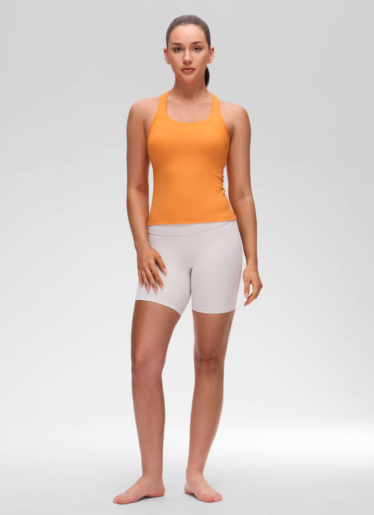 גופיית אימון Butterluxe Crewneck Racerback - Tiger Orange
