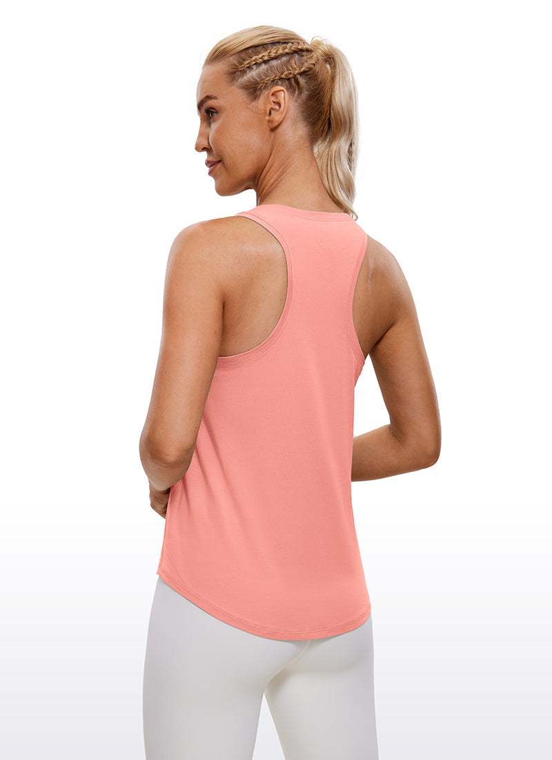 גופיית אימון Pima Hip-Length - Peach Pink