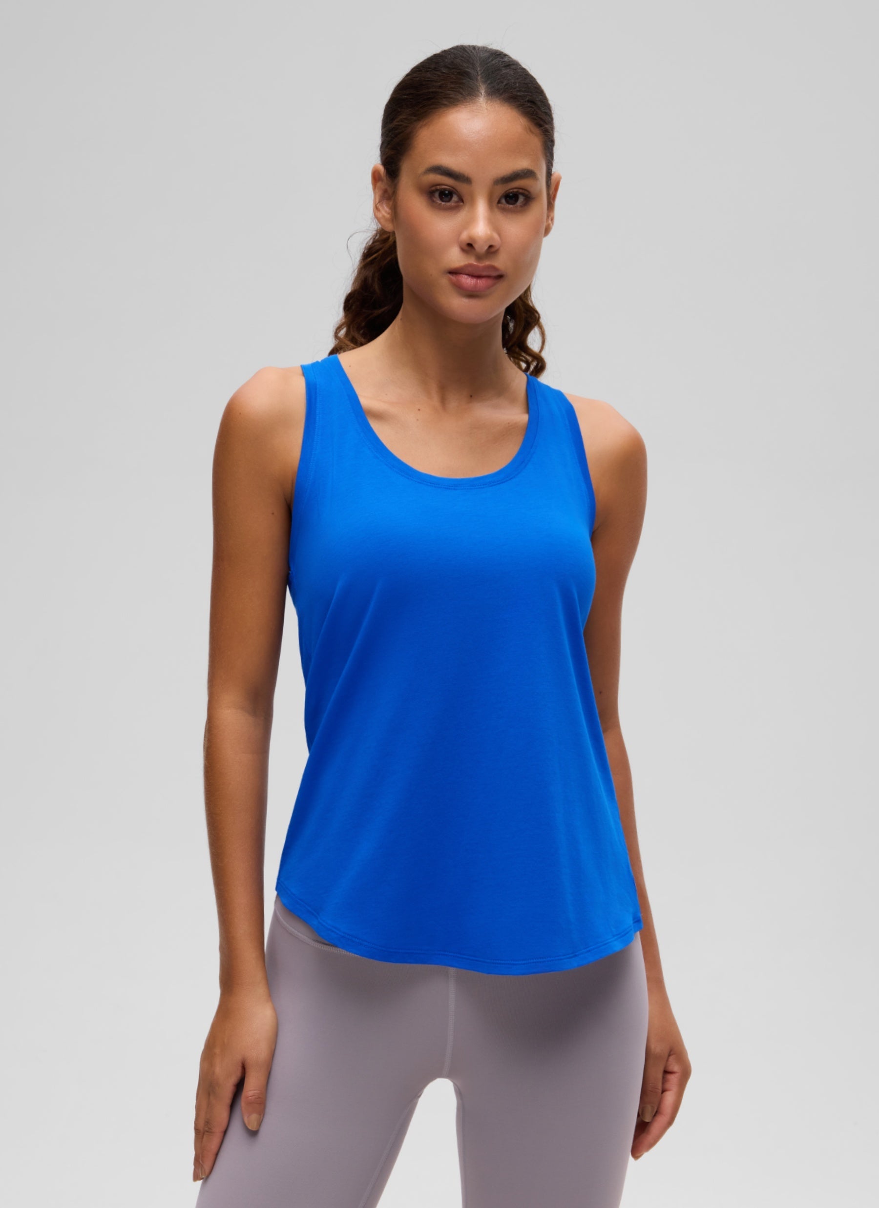 גופיית אימון Pima Hip-Length - Strong Blue