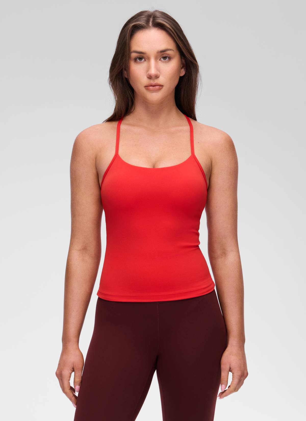 גופייה עם חזייה פנימית תומכת Butterluxe Y-back אורך מותן - Deep Red