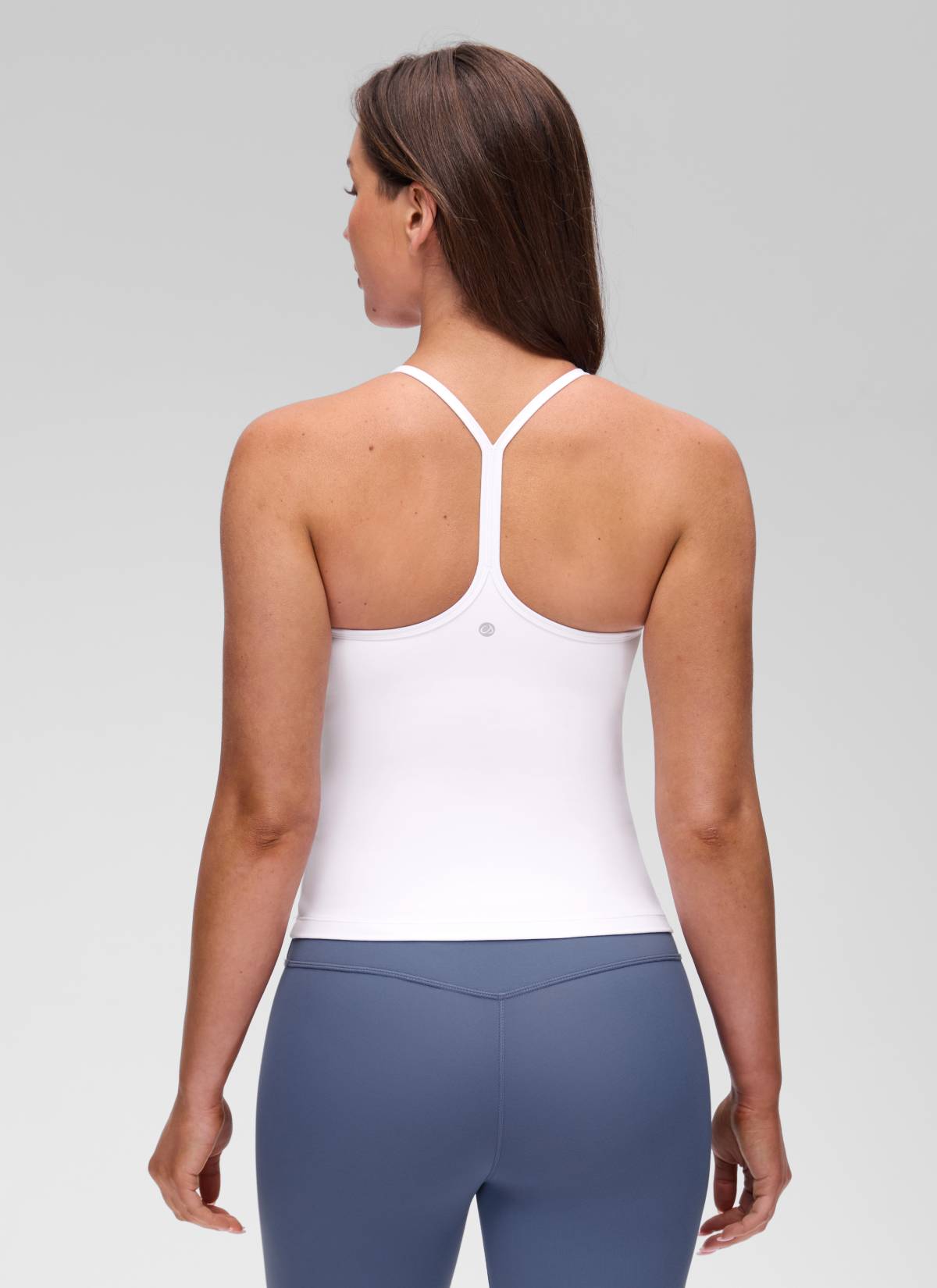 גופייה עם חזייה פנימית תומכת Butterluxe Y-back אורך מותן - לבן