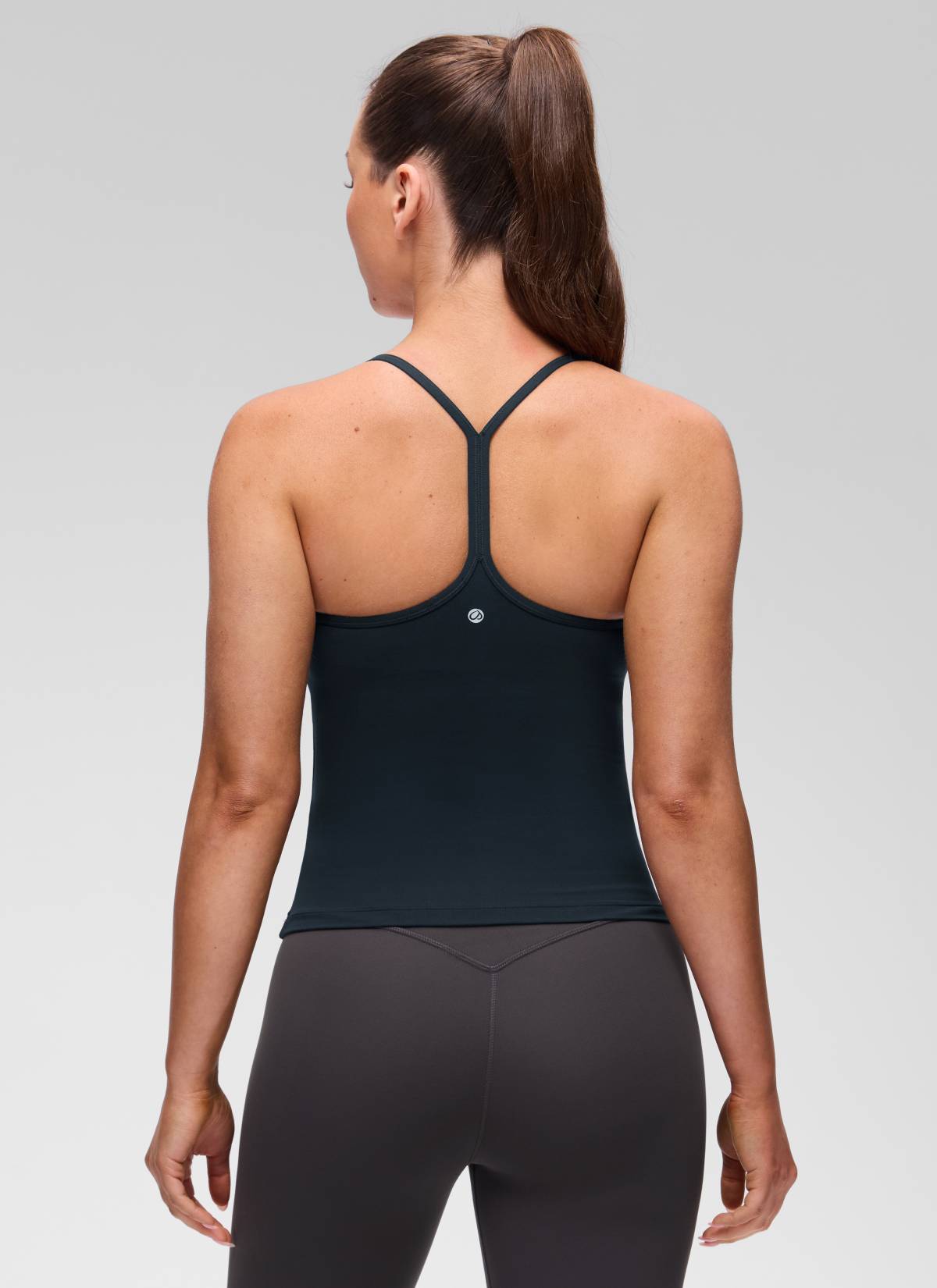גופייה עם חזייה פנימית תומכת Butterluxe Y-back אורך מותן - כחול נייבי