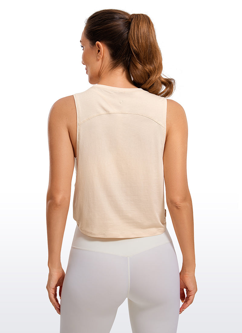 גופיית אימון Pima Twist - White Opal