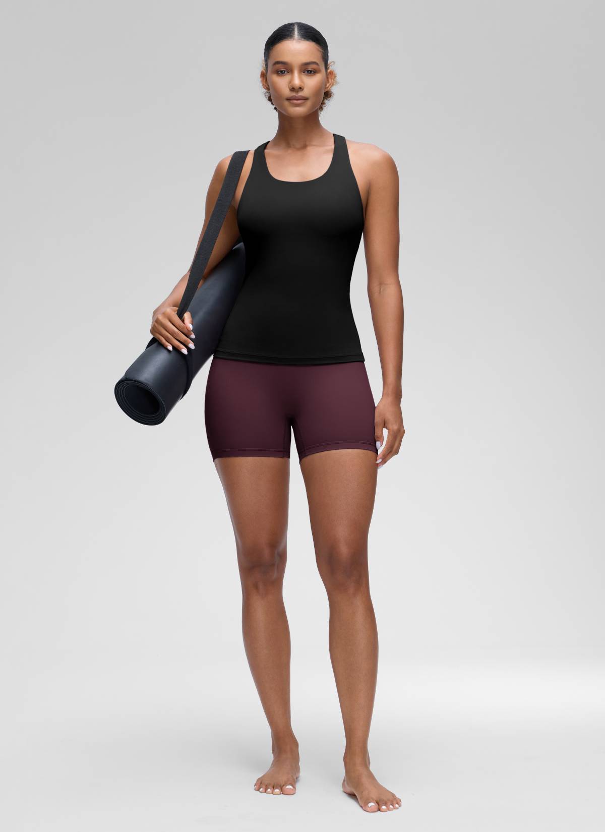 גופייה עם חזייה פנימית Butterluxe Racerback - שחור