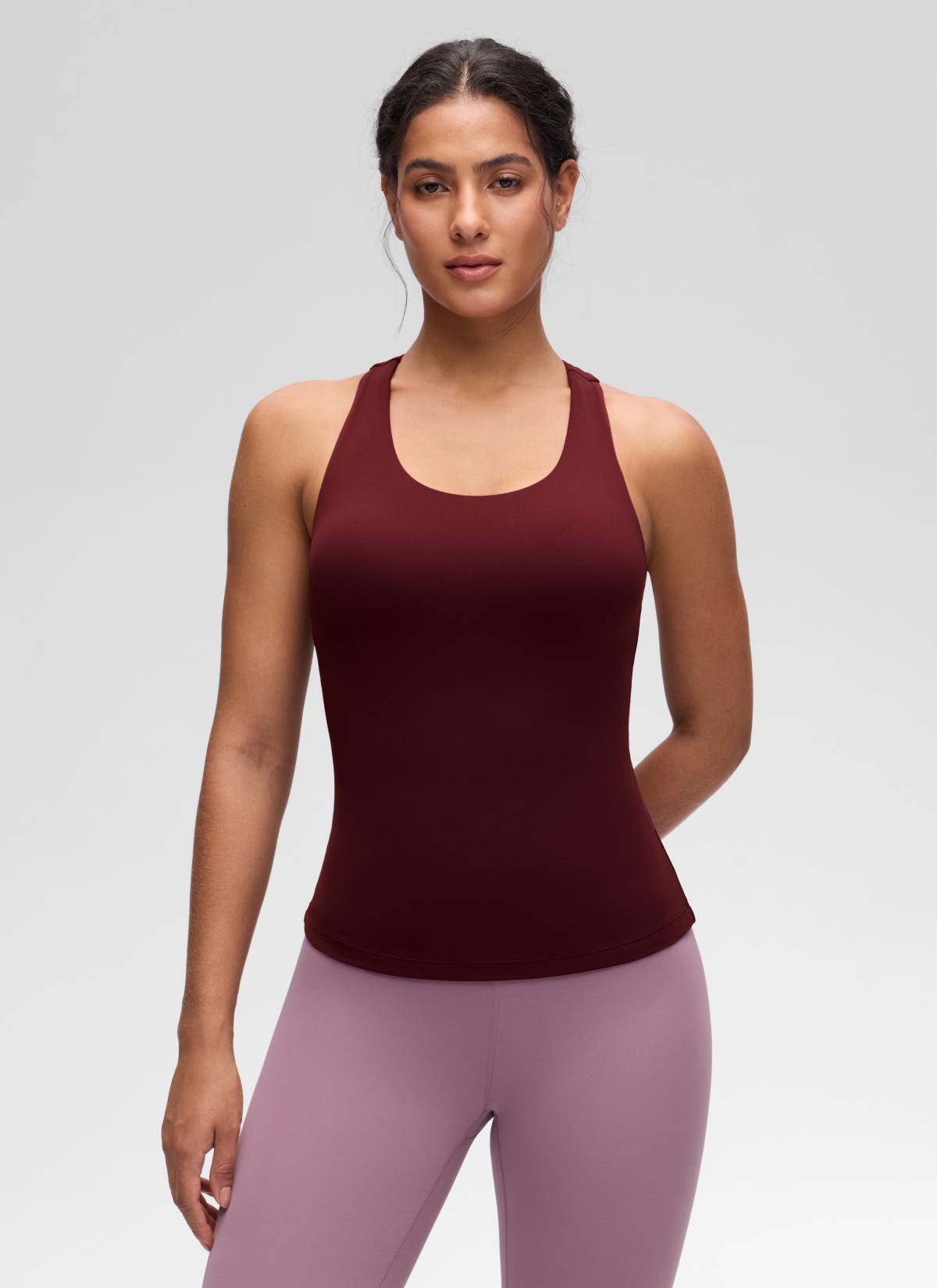 גופייה עם חזייה פנימית Butterluxe Racerback - Red Merlot