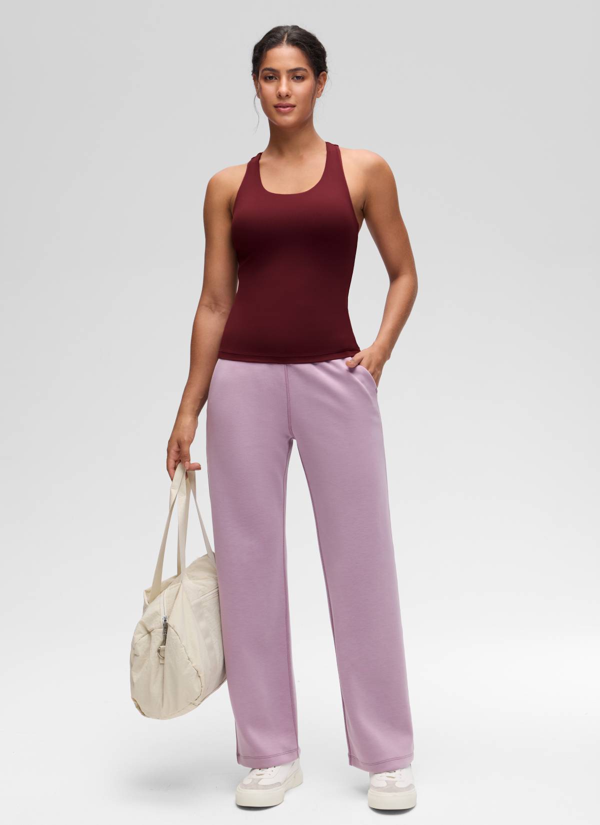 גופייה עם חזייה פנימית Butterluxe Racerback - Red Merlot