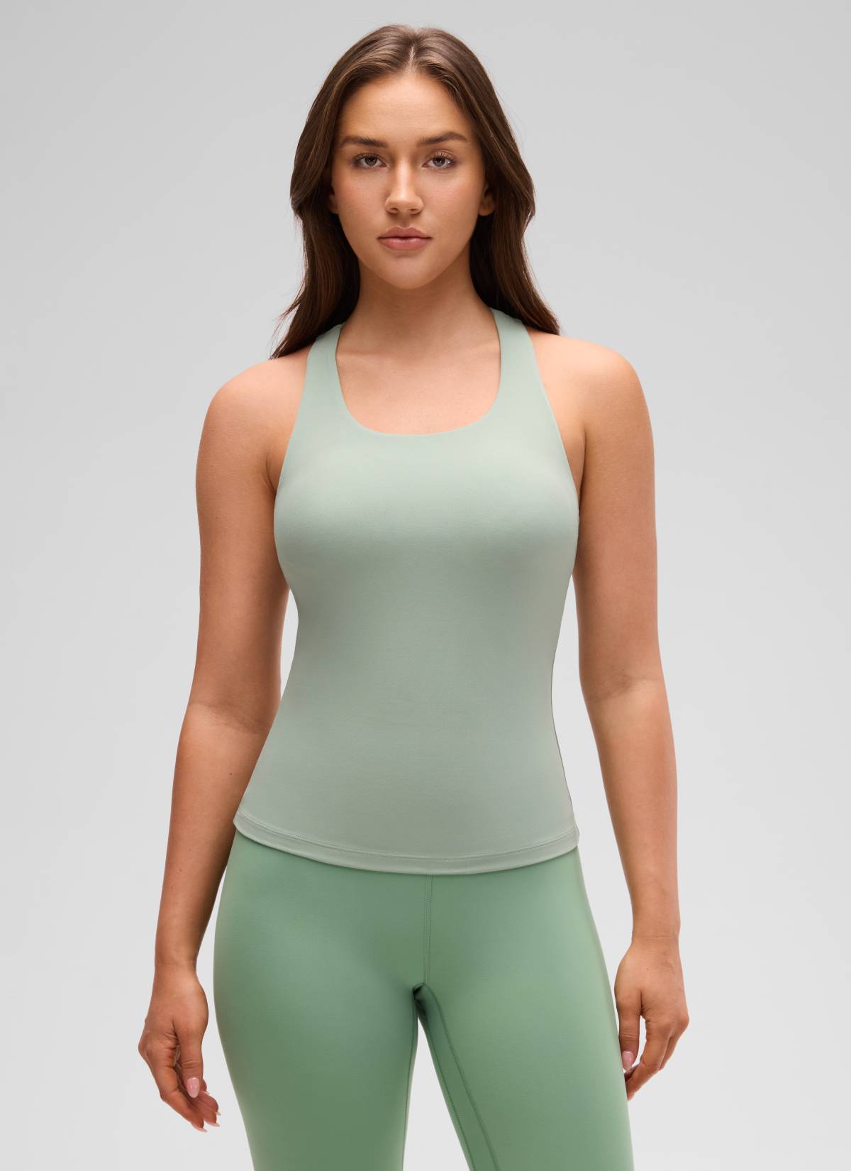 גופייה עם חזייה פנימית Butterluxe Racerback - Green Palm