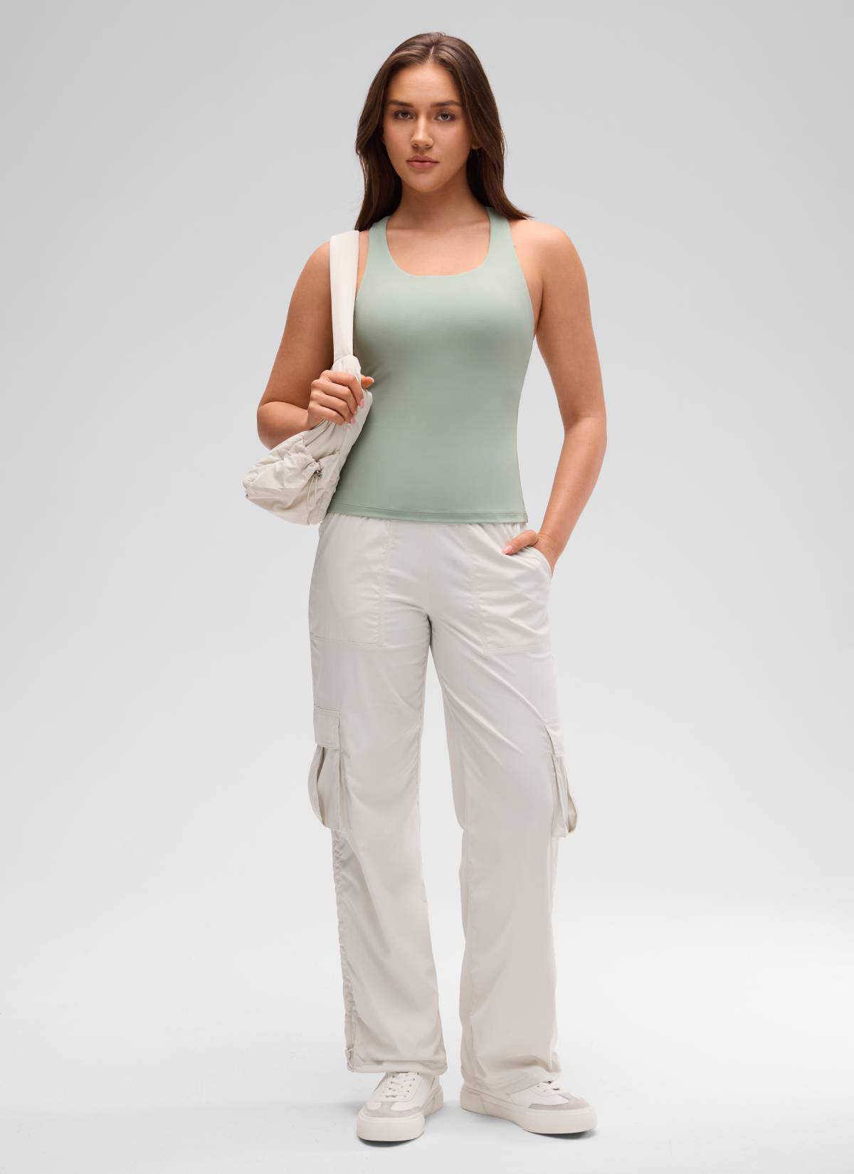 גופייה עם חזייה פנימית Butterluxe Racerback - Green Palm
