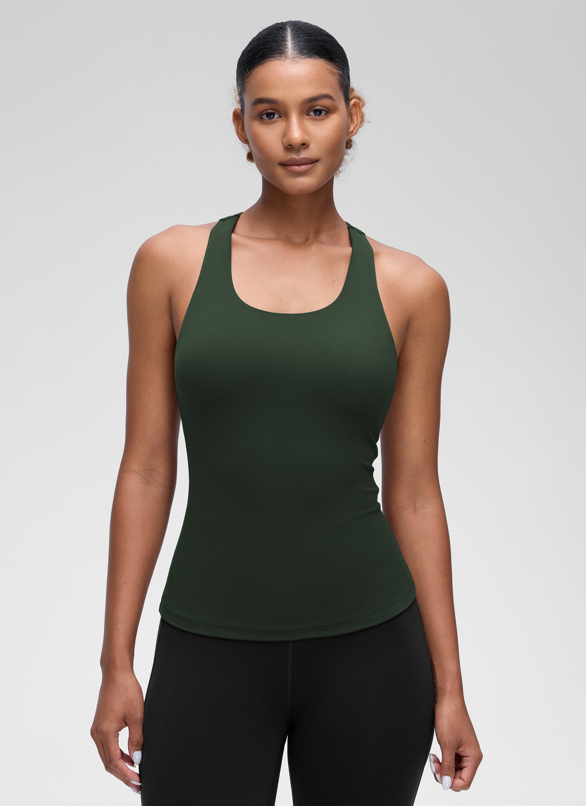 גופייה עם חזייה פנימית Butterluxe Racerback - Legend Green
