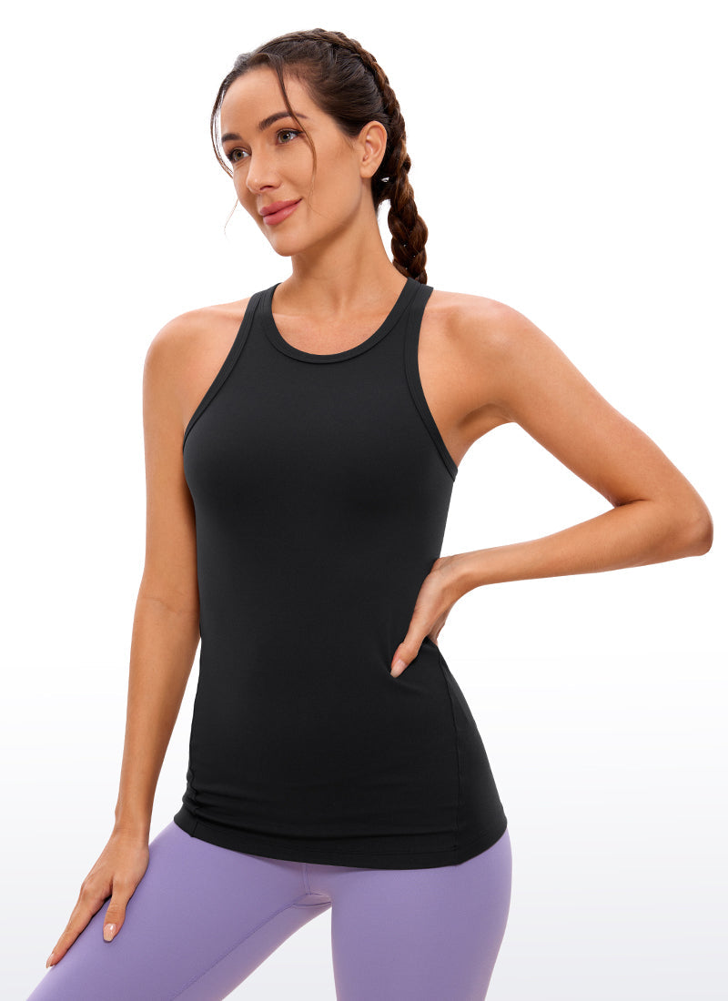 גופיית Butterluxe Racerback אורך ירך - שחור