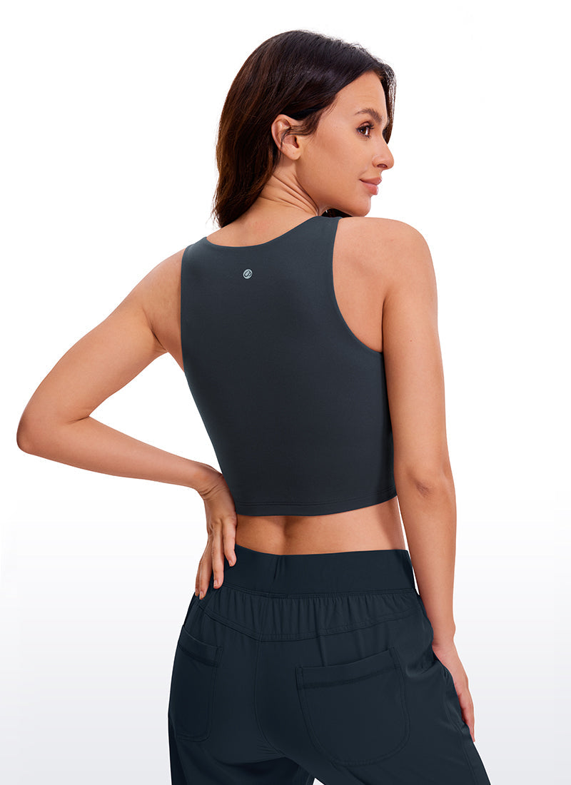 גופיית קרופ Butterluxe Wide Back - כחול נייבי
