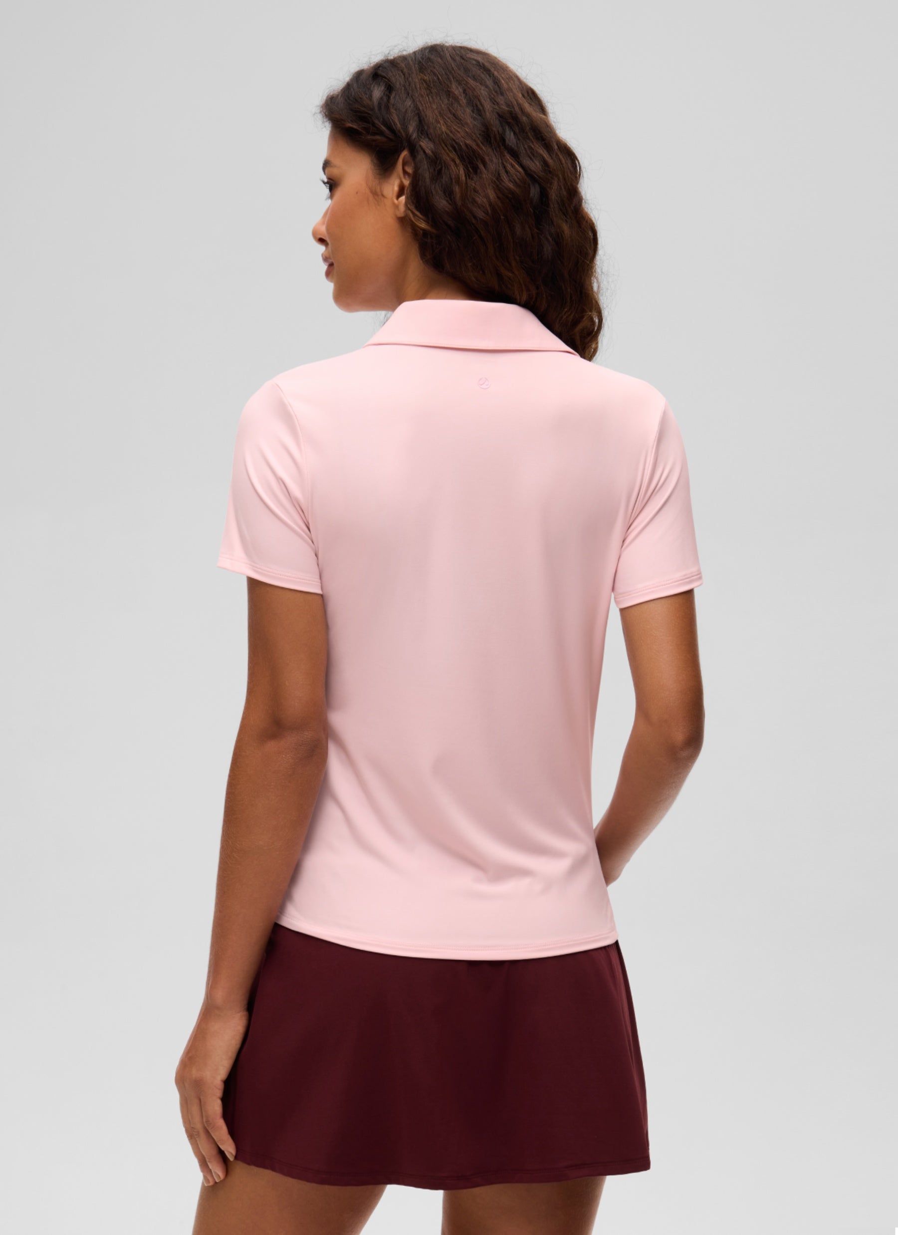 חולצת פולו קצרה Slim Fit - Strawberry Pink