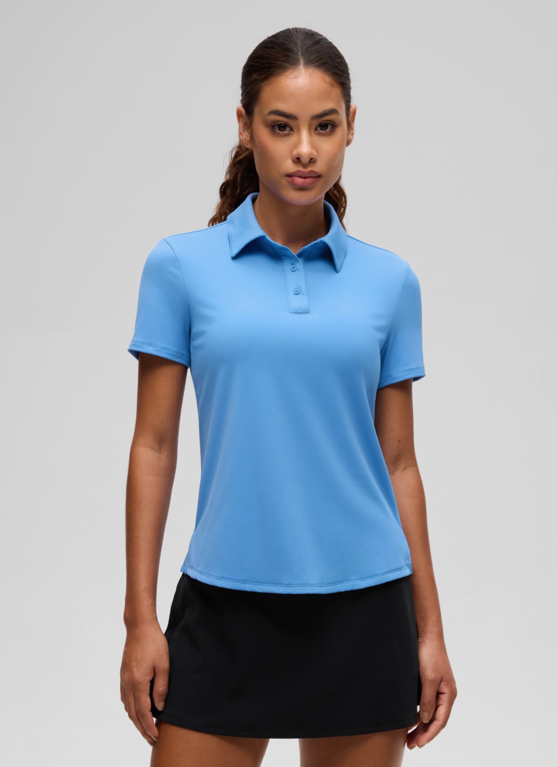 חולצת פולו קצרה Slim Fit - Party Blue