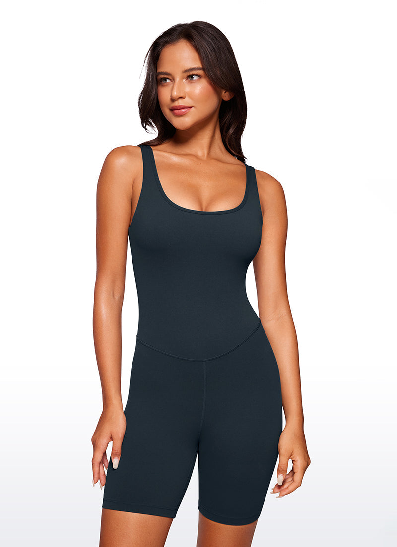 אוברול קצר 6" Butterluxe Scoop Neck Rompers - כחול נייבי