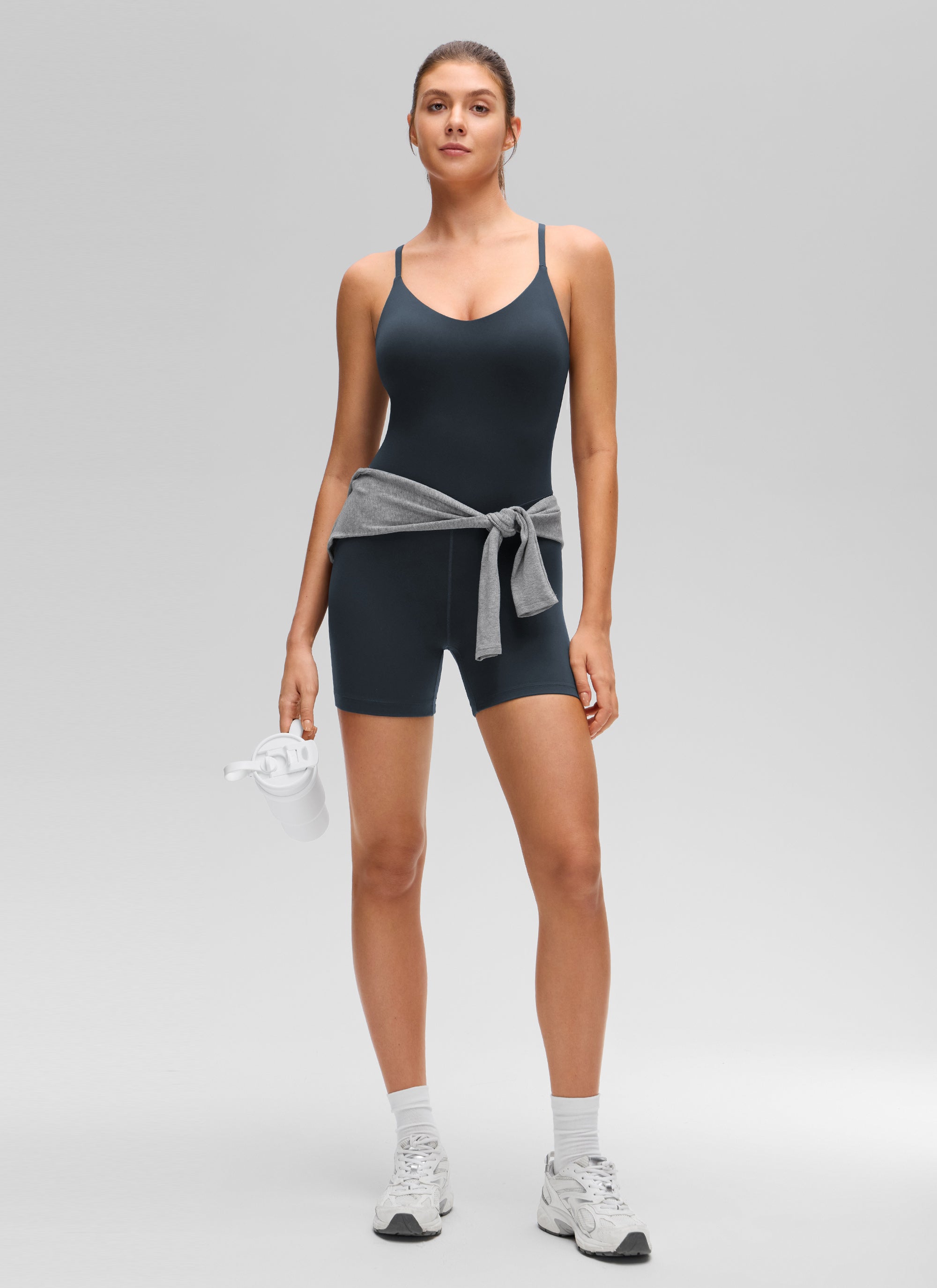 אוברול קצר 5" Butterluxe Cross Back Rompers - כחול נייבי