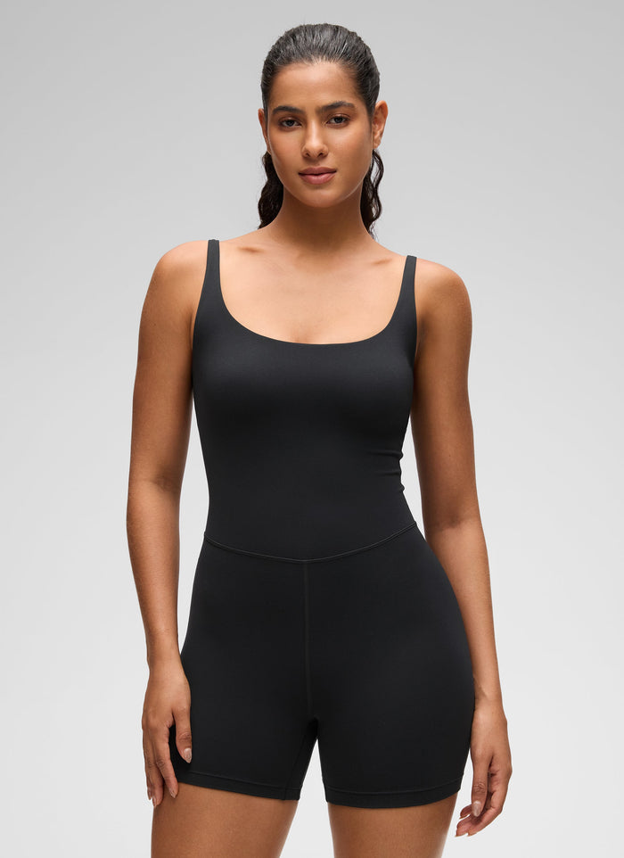 אוברול קצר 4" Butterluxe Thin Strap Rompers - שחור