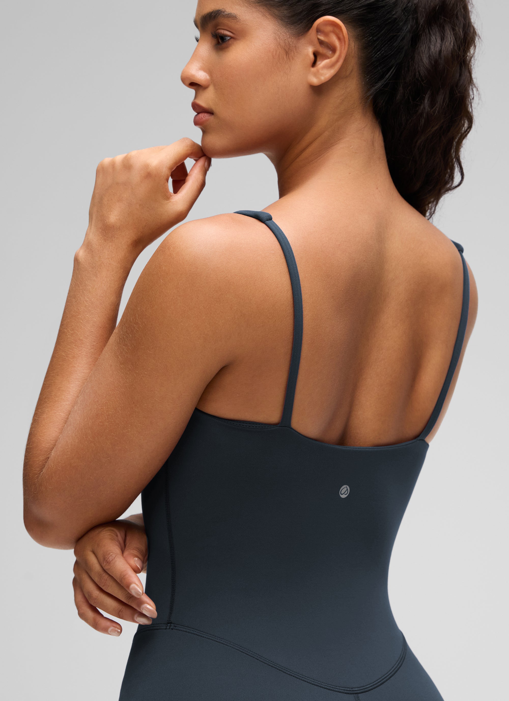 אוברול קצר 4" Butterluxe Thin Strap Rompers - כחול נייבי