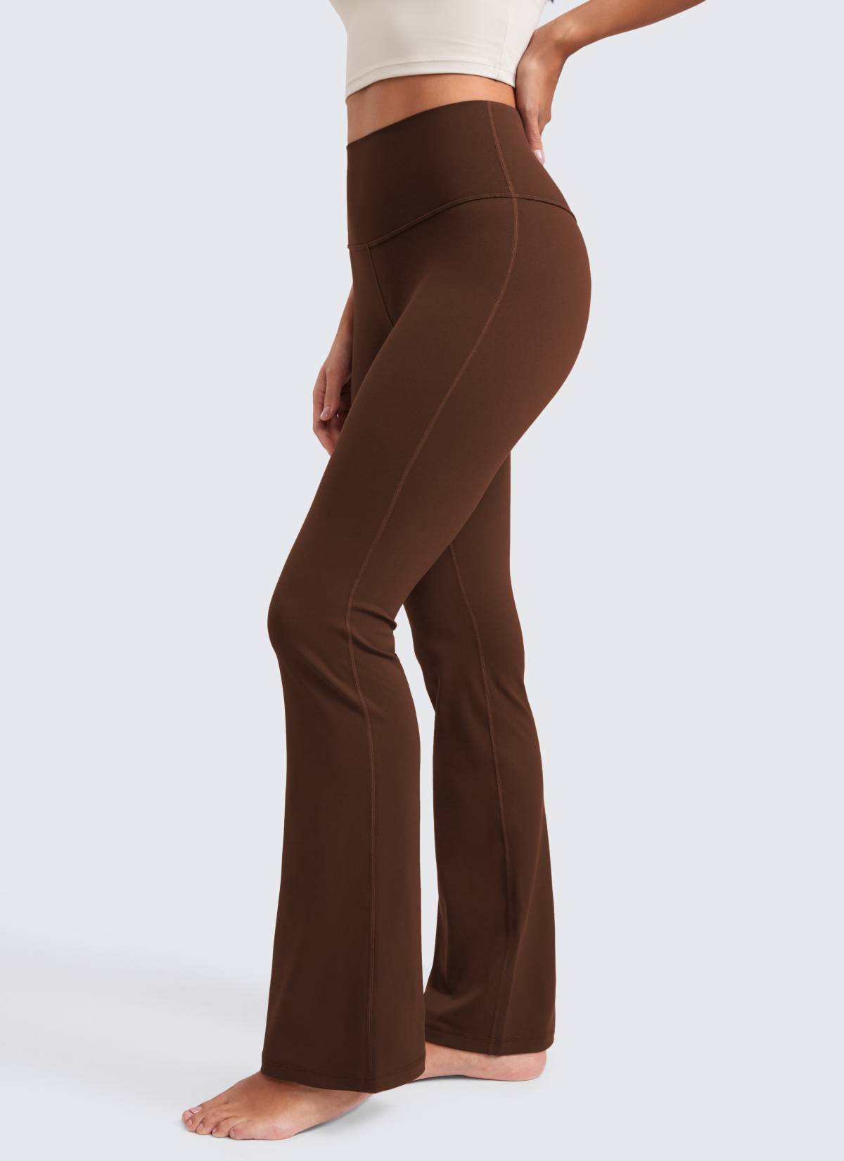 מכנסי טייץ 32" Butterluxe סיומת מתרחבת - Lava Brown