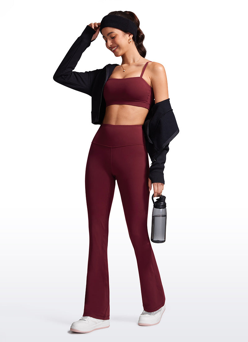 מכנסי טייץ 32" Butterluxe סיומת מתרחבת - Red Merlot