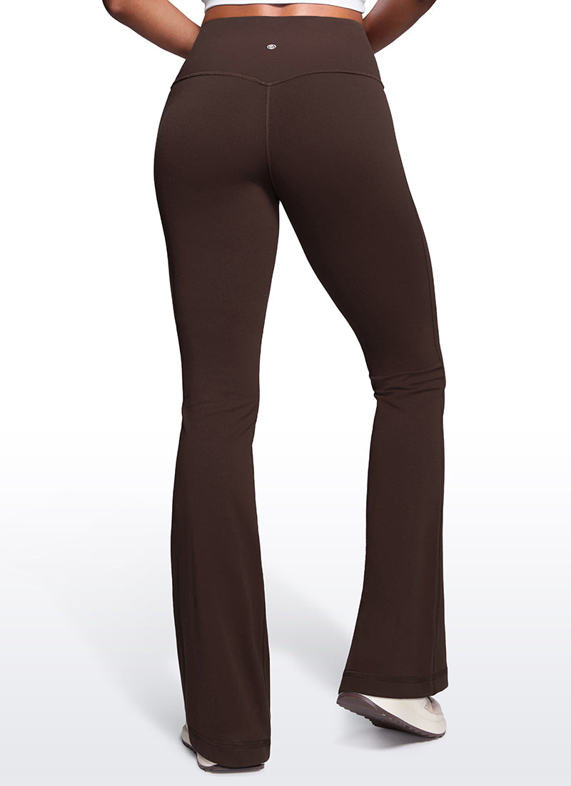 מכנסי טייץ 33" Butterluxe סיומת מתרחבת - Hot Fudge Brown