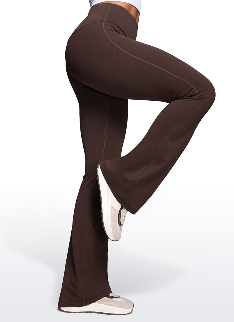 מכנסי טייץ 33" Butterluxe סיומת מתרחבת - Hot Fudge Brown