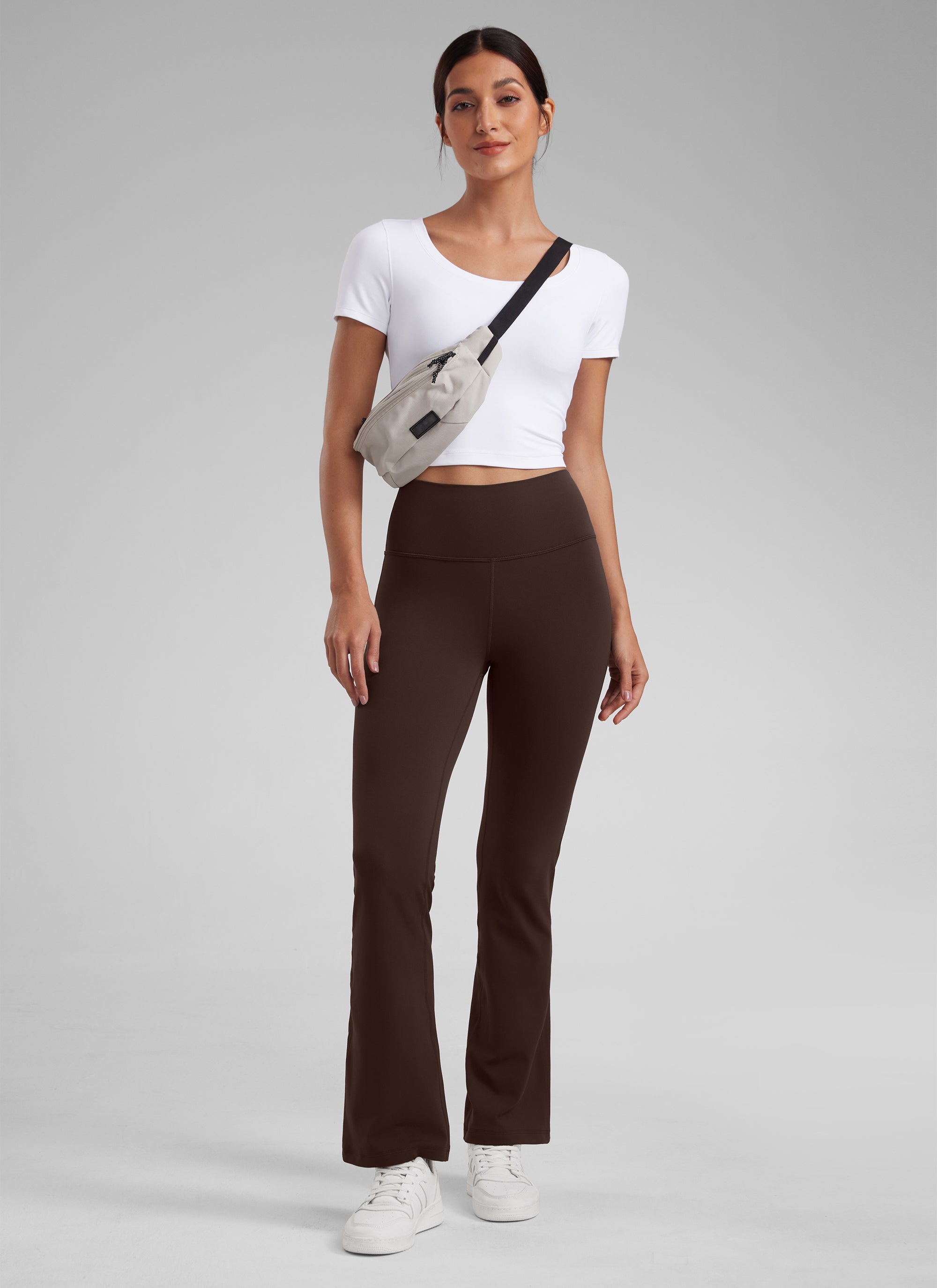 מכנסי טייץ 29" Butterluxe סיומת מתרחבת - Hot Fudge Brown
