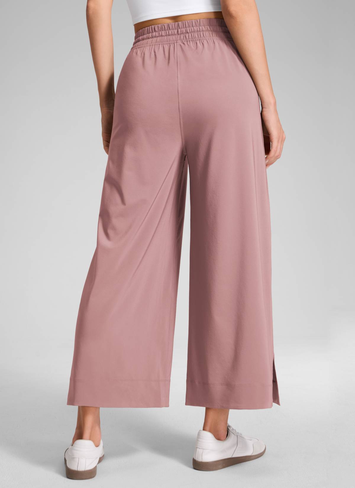 מכנס קל-נוצה Wide Leg עם כיסים 25" - Twilight Rose Pink