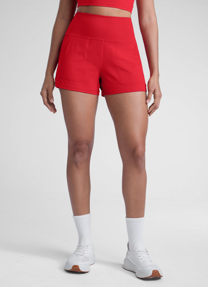מכנס קצר Butterlift עם כיסים 3" - Aurora Red