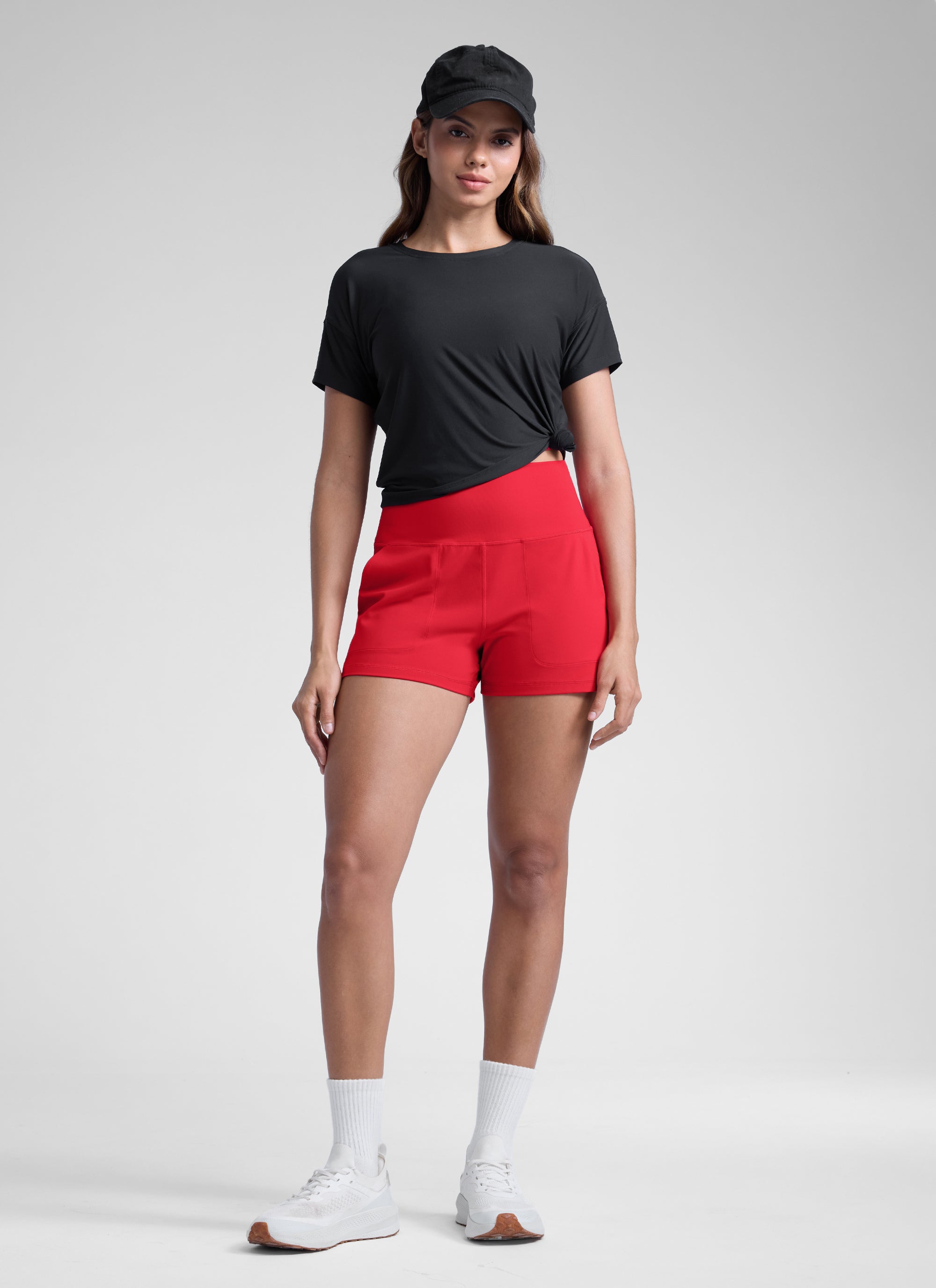 מכנס קצר Butterlift עם כיסים 3" - Aurora Red