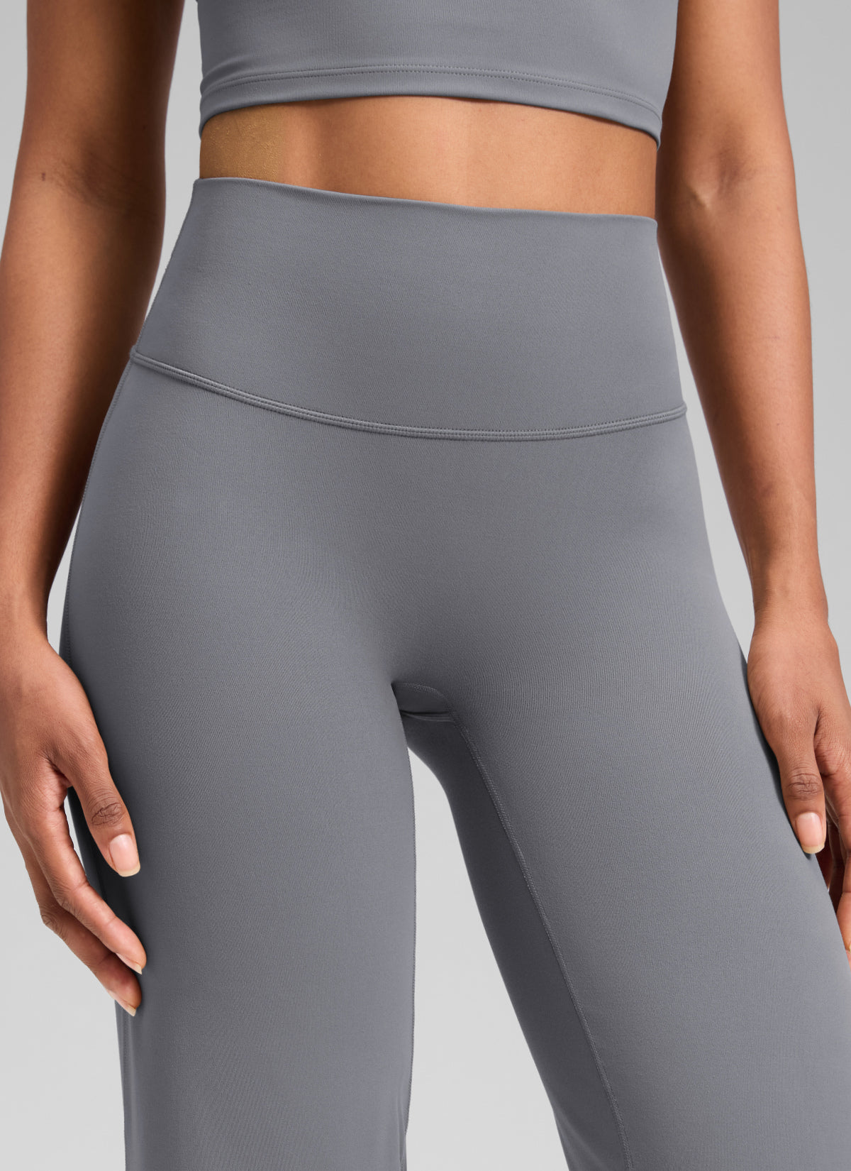 מכנס Softretch ללא תפר קדמי 28" - Solar Grey