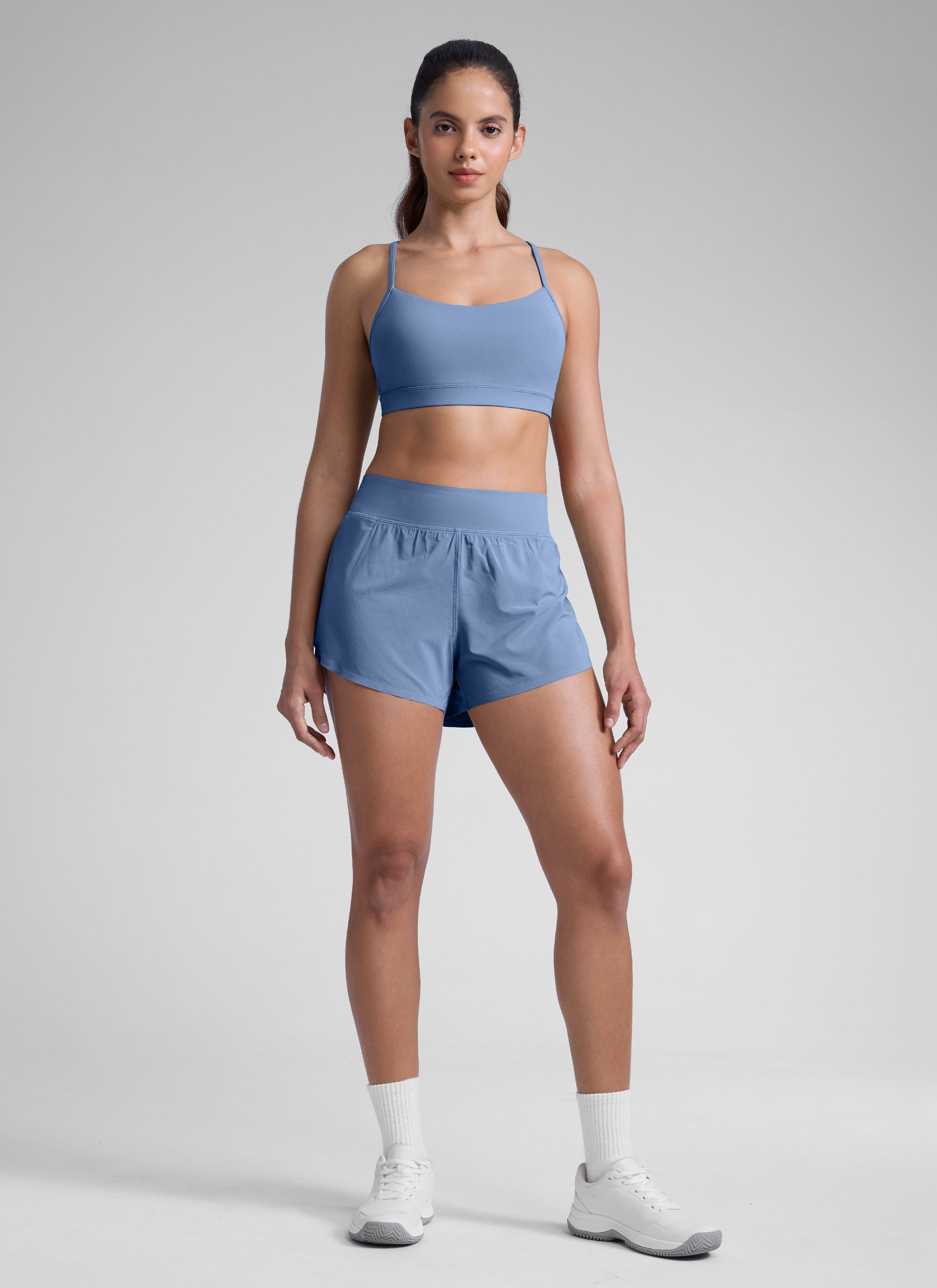 מכנס ריצה Feathery-Fit Soft Dolphin אולטרה-קל 3" - Oasis Blue