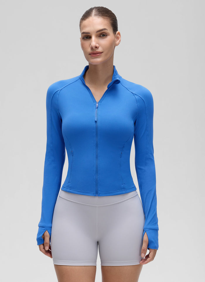 ג'קט עם כיס לנייד Butterluxe Waist-Length - Sparkle Blue