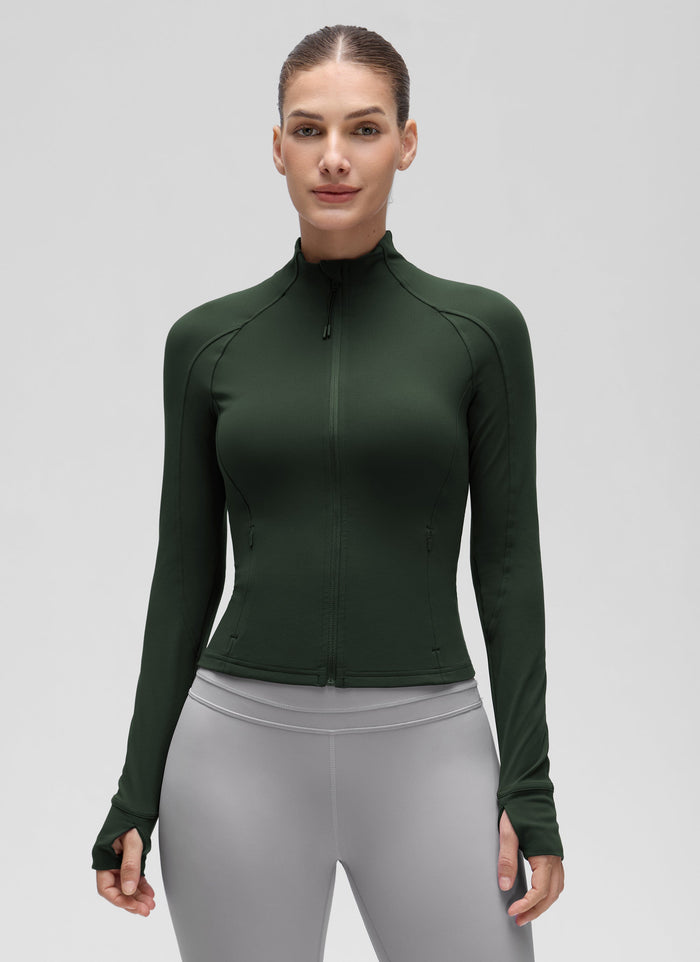 ג'קט עם כיס לנייד Butterluxe Waist-Length - Legend Green
