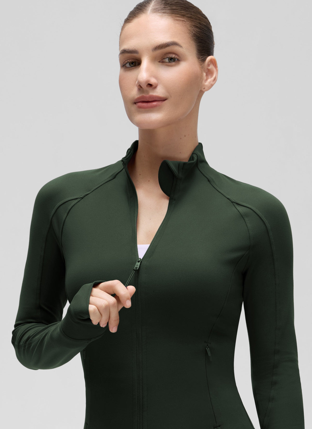 ג'קט עם כיס לנייד Butterluxe Waist-Length - Legend Green