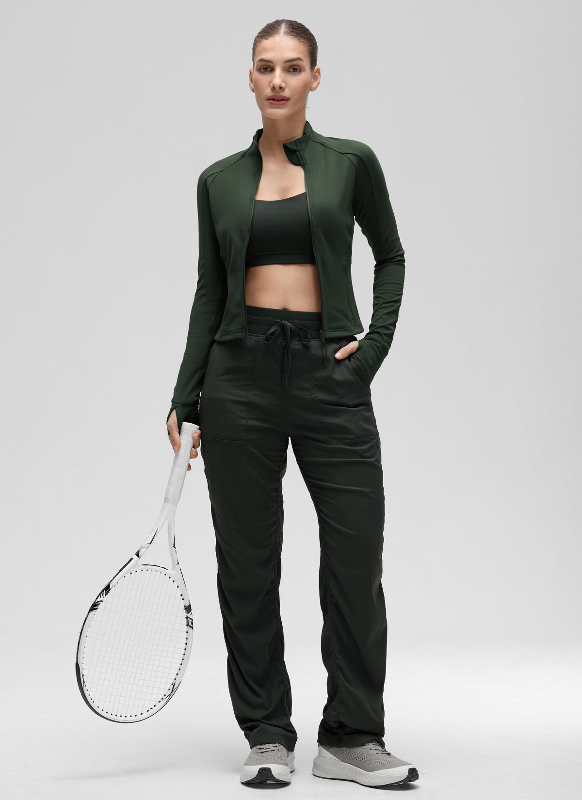 ג'קט עם כיס לנייד Butterluxe Waist-Length - Legend Green