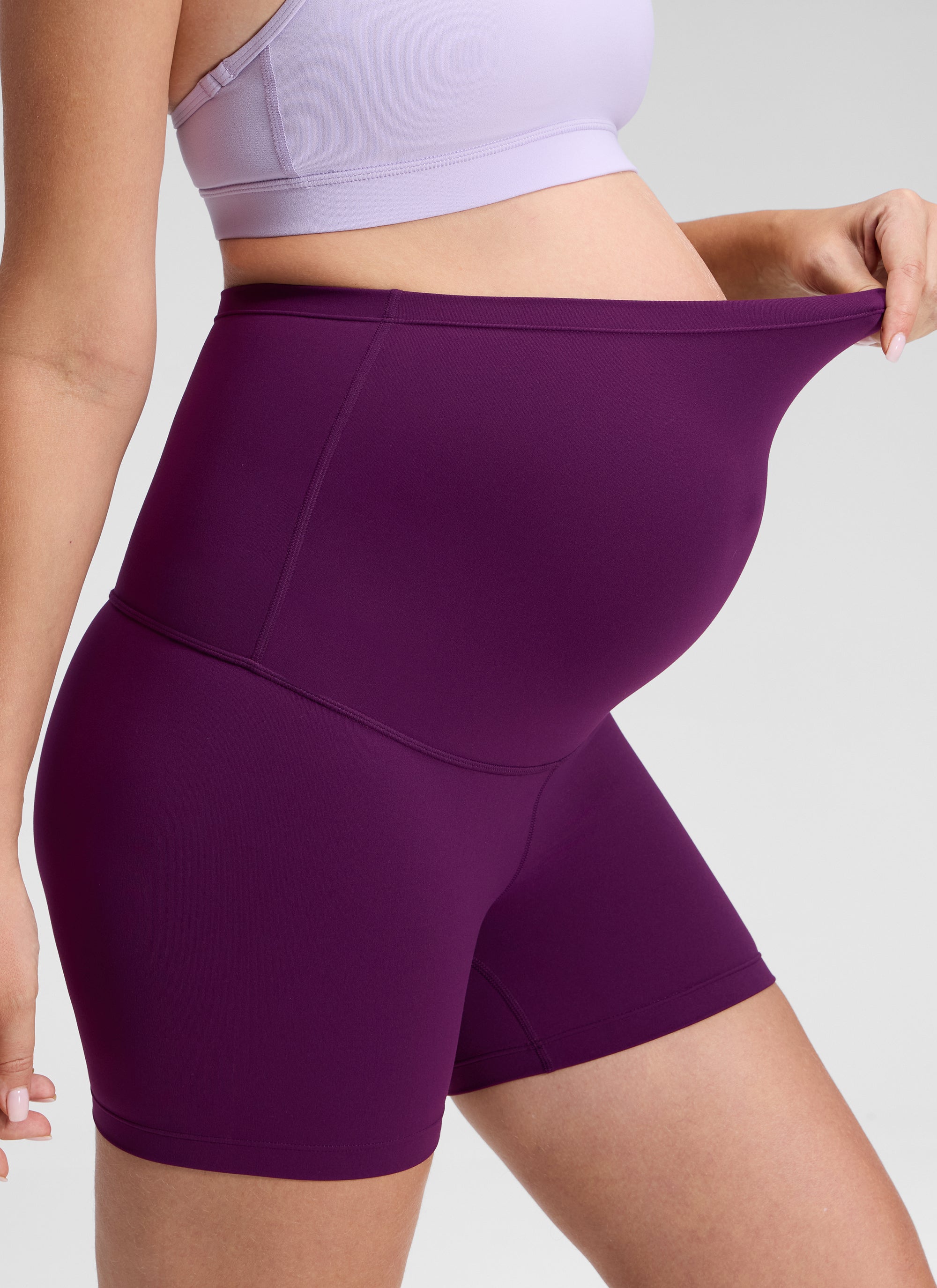 טייץ הריון קצר Butterluxe 4" - Plum Magenta