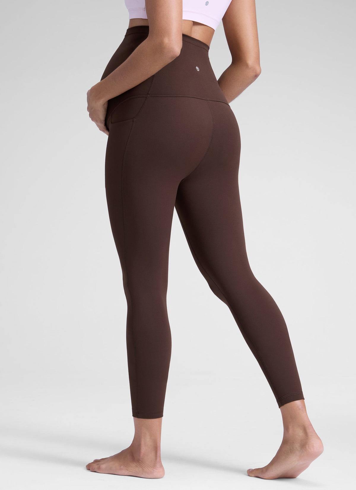 טייץ הריון Butterluxe עם כיסים 25" - Hot Fudge Brown